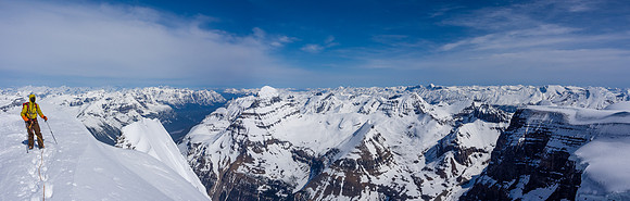 TJ on the summit of North Twin Peak.