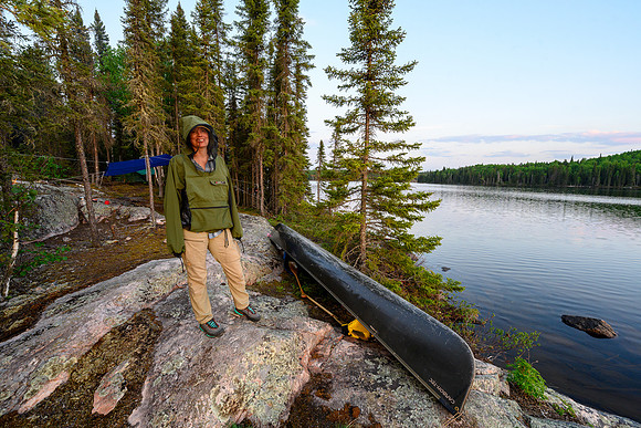 Leaving camp on Hatchet Lake.