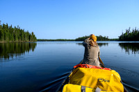 Paddling Johnson Lake.