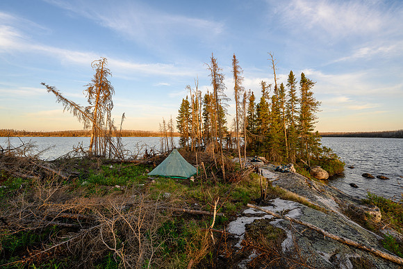 Crystal Lake tent site in the burn.