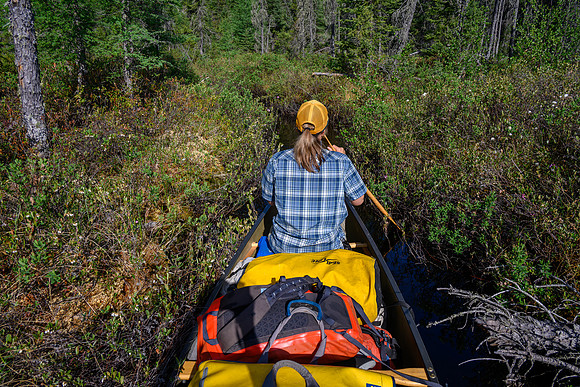 Traveling between Crystal and Indian House Lake.