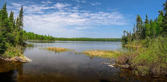 Looking back from the portage from Douglas to Hatchet Lake.