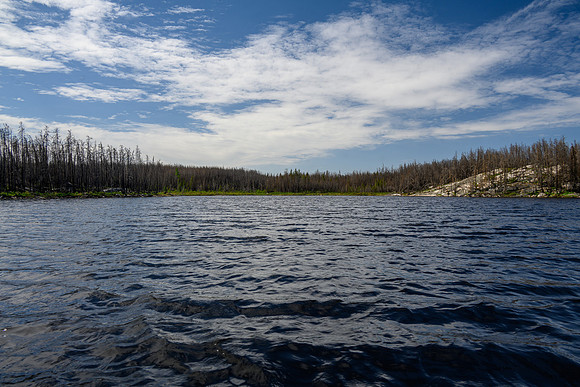 Traveling between Crystal and Indian House Lake.