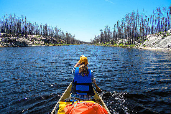 Paddling on Bell Lake.