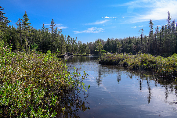 Traveling between Crystal and Indian House Lake.