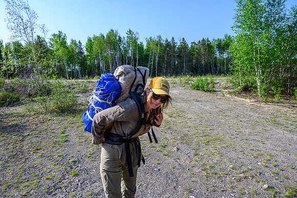 Getting ready to do the first portage.