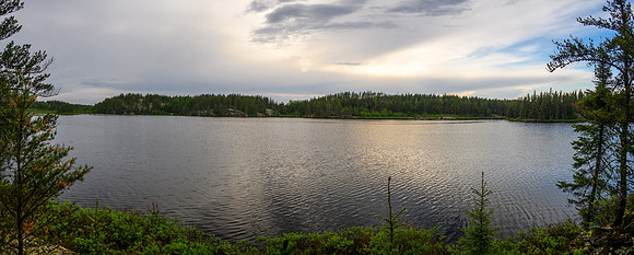 Campsite "RQ" on an unnamed lake.