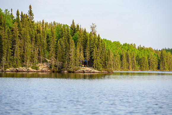 Camp on Hatchet Lake.