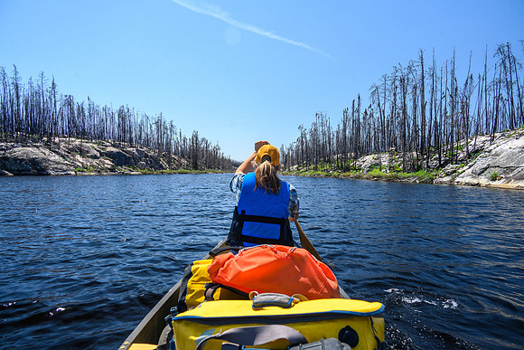 Paddling on Bell Lake.