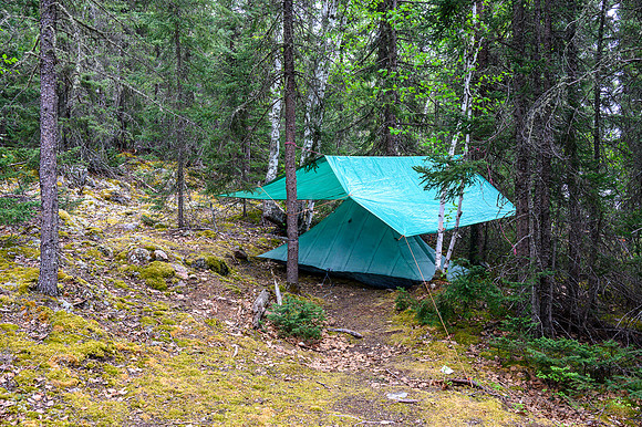 Camp on Hatchet Lake.