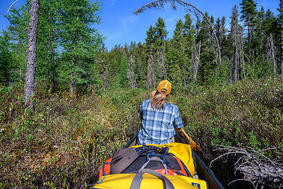 Traveling between Crystal and Indian House Lake.