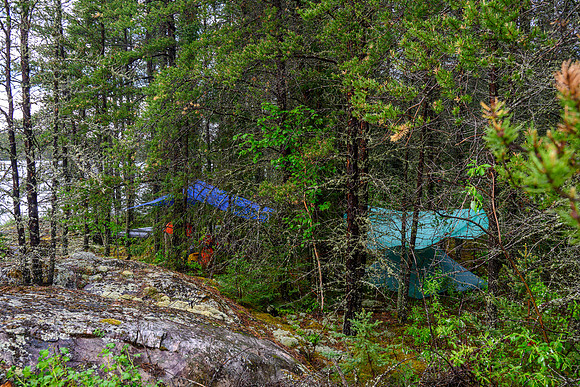 Campsite "RQ" on an unnamed lake.