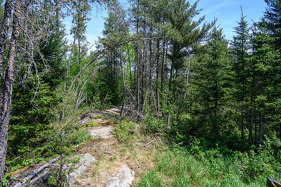 Portaging between North Prairie and Joey Lake.