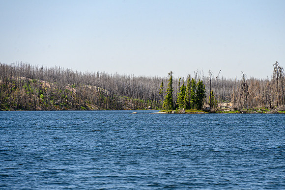 Crystal Lake - campsite just ahead.