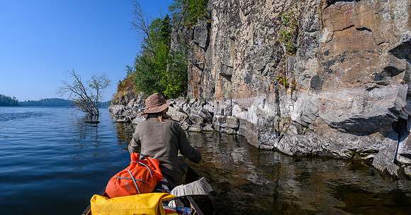 Pictographs NE of Gilchrist Island on Mountain Lake.