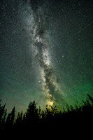 The Milky Way over our camp on the north end of Sandomirsky Island on Colin Lake.