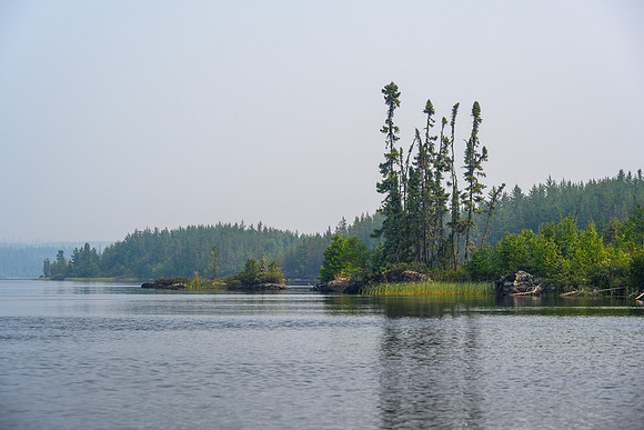 Paddling the Drinking River between Irving and Dirks Lake.