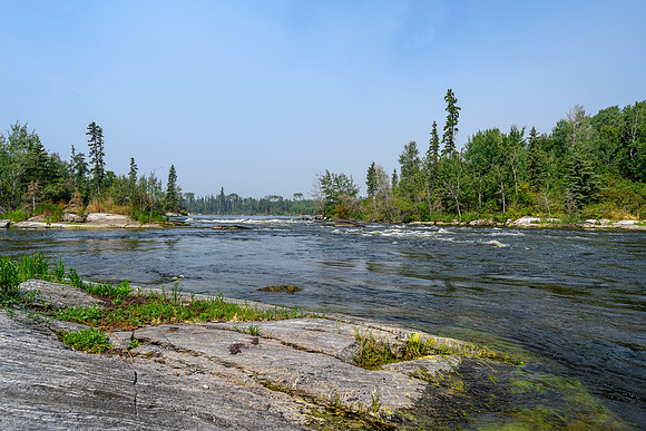 Fishing the class II at Stanley Rapids.