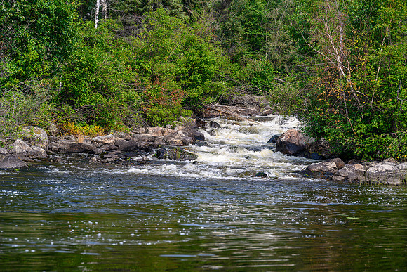 Brown Rapids on the Drinking River between Rink and the unnamed lake.