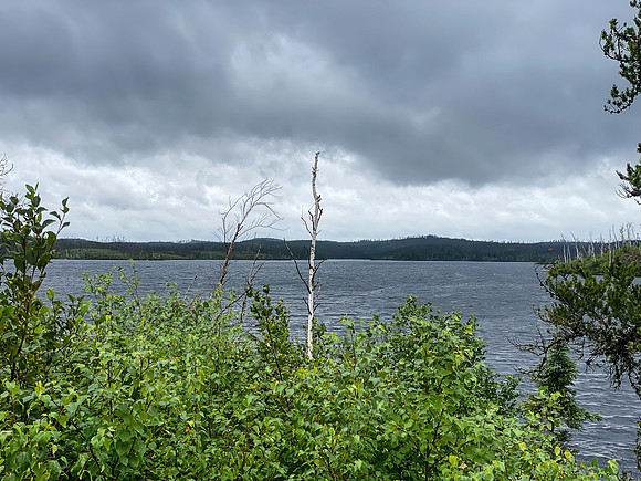 Windbound on Colin Lake.