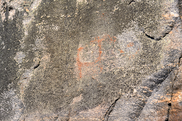 Pictographs NE of Gilchrist Island on Mountain Lake.