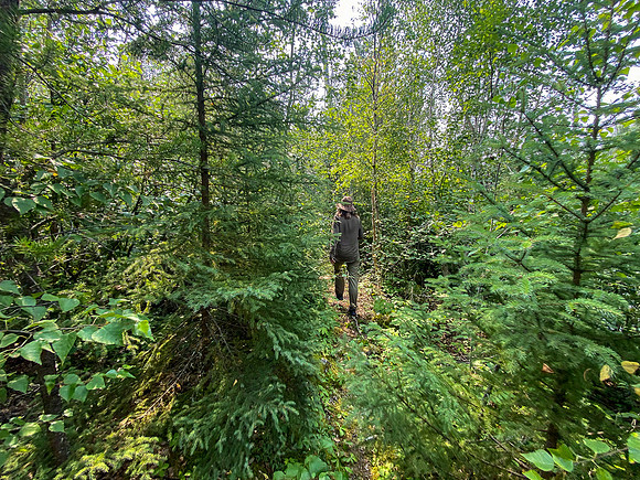 Portage into Dirks Lake.