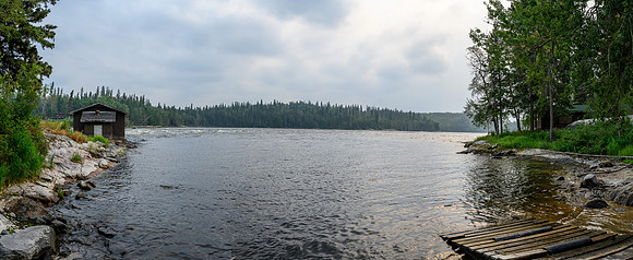 The fastest water of the trip was just downstream of Potter Rapids.