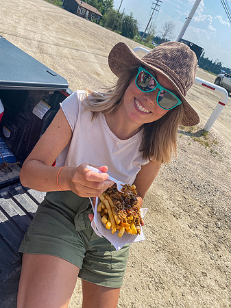 Yummy pulled pork at a roadside food truck in Air Ronge