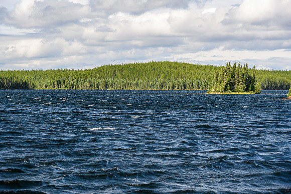 Windbound on Minuhik Lake.