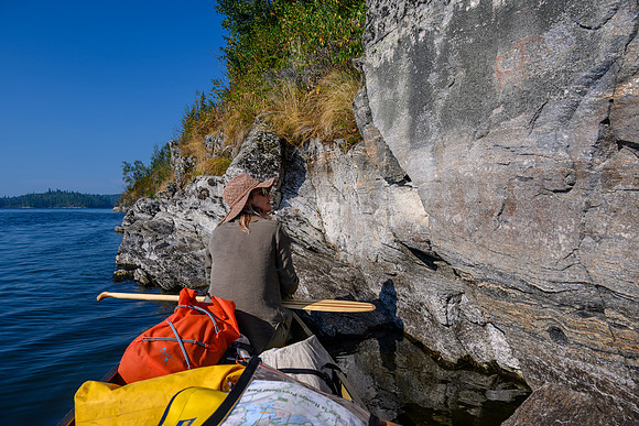 Pictographs NE of Gilchrist Island on Mountain Lake.