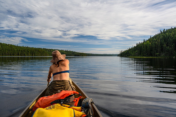 Paddling McLennan Lake.