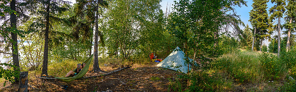 Our campsite on Drope Lake.