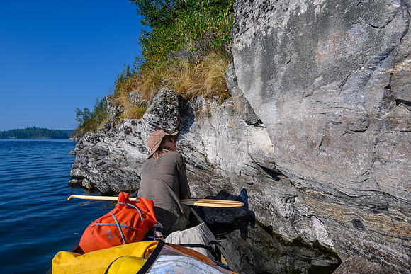 Pictographs NE of Gilchrist Island on Mountain Lake.