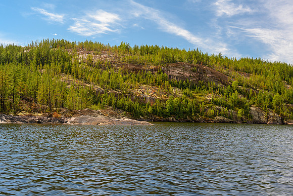 The north end of Wapassini Lake is burnt.