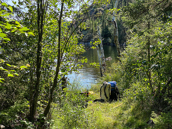 Portage between Settee and Colin Lake.
