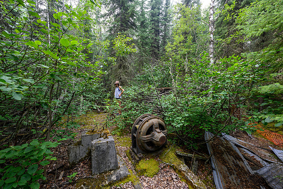 Exploring an old uranium mine site from the 1950's on Drope Lake.