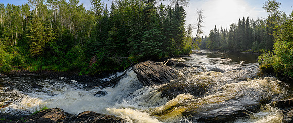 Hunter Falls on the Drinking River between Pitching and Boland Lake.