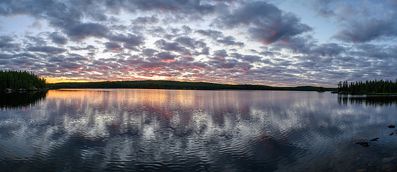 Calm sunset on Minuhik Lake.