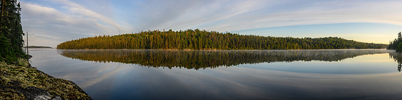 Perfect reflections on Robertson Lake.