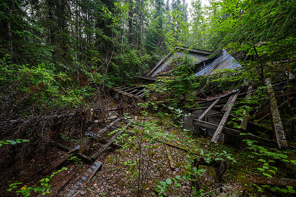 Exploring an old uranium mine site from the 1950's on Drope Lake.