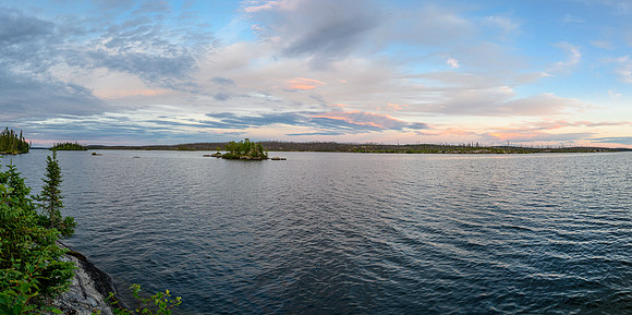 Sunset on Davis Lake.