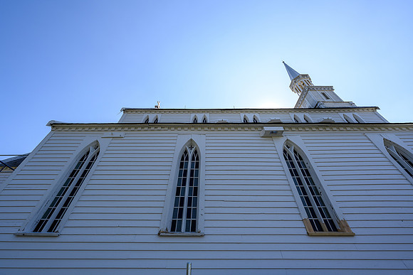 The Holy Trinity Anglican Church was built between 1854 and 1860 by Cree craftsmen.