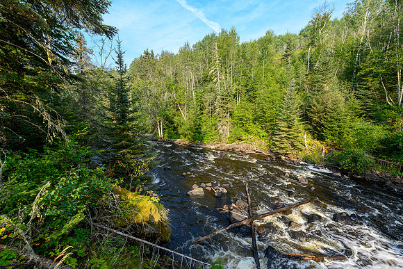 Hunter Falls on the Drinking River between Pitching and Boland Lake.