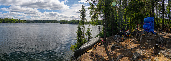 Windbound on Minuhik Lake.