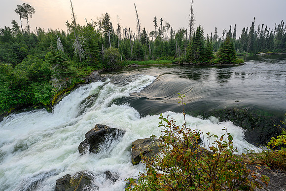The mighty Nistowiak Falls.