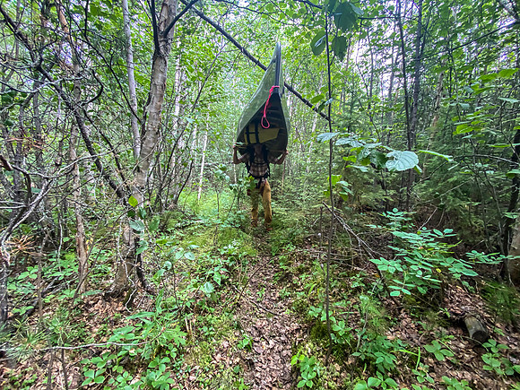 Portage between Wapassini and Dirks Lake.