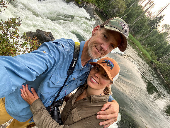 Selfie at the mighty Nistowiak Falls.