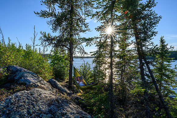 Camp on the north end of Sandomirsky Island.