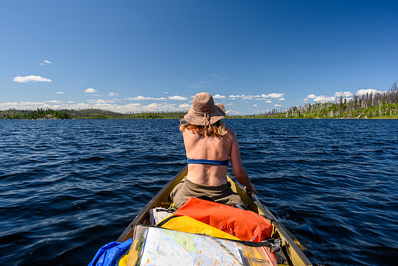 Paddling Colin Lake.