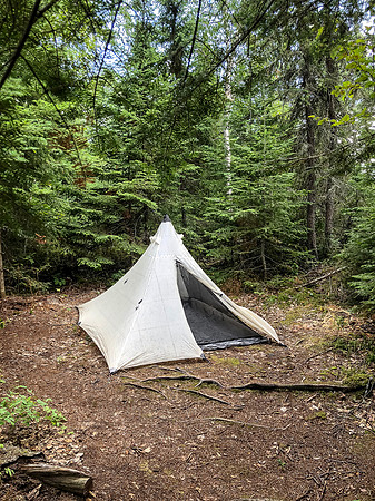 Campsite on Telescope Lake.